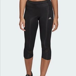 Adidas Women’s Black Running 3/4 Tights Mid Rise Size M